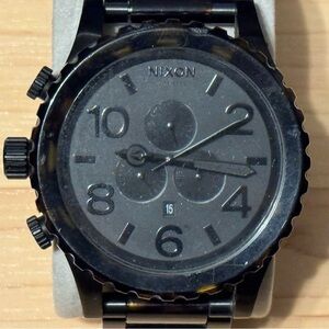 Nixon The 51-30 Chrono Simplify Tortoiseshell Men's Surf Analog Watch RUNNING